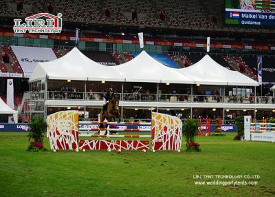 中国 馬の競争のためのガラス壁が付いている二重デッカーの最も高いピークのテント 販売のため