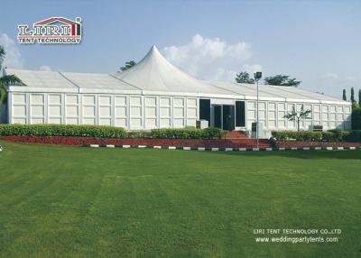 China High Peak Canopy Marquee , White Color ABS Sidewall Hard Wall System Aluminum Party Tents for sale