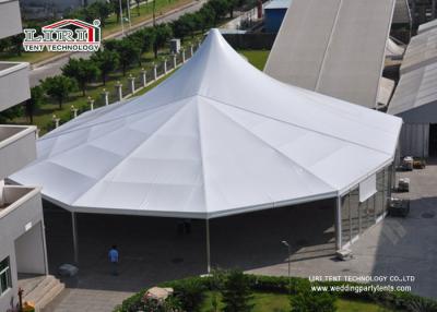China 30m Ridge White High Peak Frame Tent Aluminum Structure Heavy Duty for sale