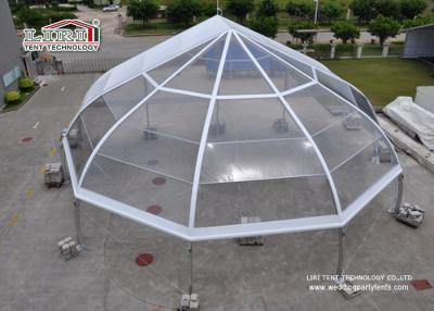 China Tiendas curvadas transparentes de TFS con el marco metálico y el tejado claro impermeable en venta