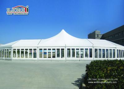 China White High Peak Luxury Wedding Party Tents Waterproof  With Clear Windows for sale