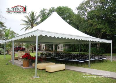 China Pop Up Aluminum Pagoda Outside Gazebo Tent With White Color Roof / Sidewall for sale