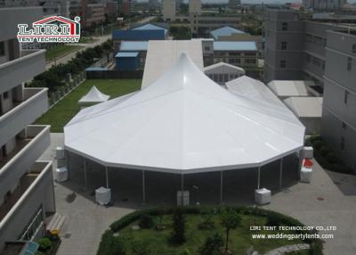 China Heavy Duty White High Peak Tents / Marquees , Clear Span Tents Structure For Event for sale