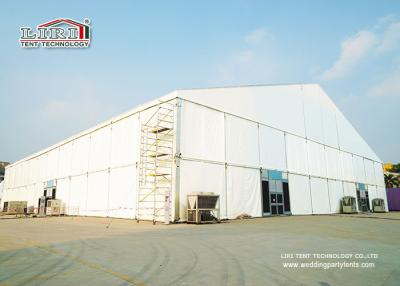 China 50m width PVC and Aluminum event tents for magic show with clear span , white marquee tent for sale