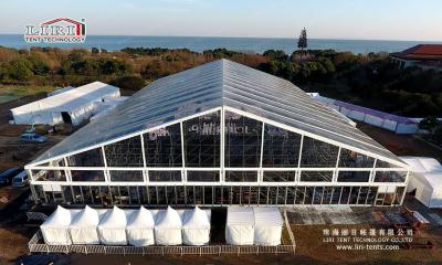 China 5000 Peope Giant Clear Span Tent 50 by 70 Meter with Transparent PVC Roof Cover for sale
