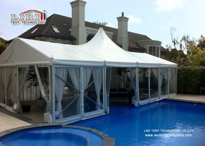 China Aluminum Waterproof Retardant PVC Cover High Peak Tents For Hotel / Catering for sale