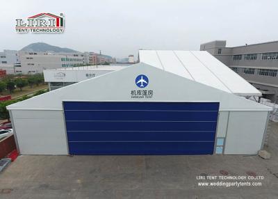 China Durable Wind Resistant Aluminum Aircraft Hangar With Auto Rolling Door 30m Width for sale