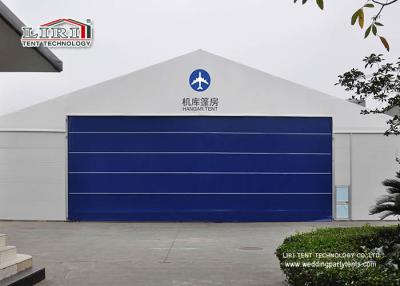 China 30x50m Aluminum Frame Helicopter Hangar Tent With Flexible PVC Roller Shutter for sale