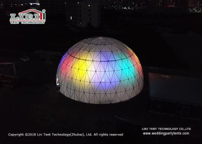 China Steel Frame PVC Lighted Geodesic Dome / Geo Shelter Dome Tent for sale