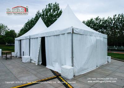 China 3x3m Aluminum Frame Gazebo Canopy Tent With Plain White Pvc Sidewalls for sale