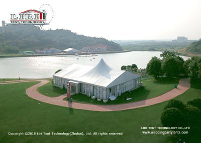 China 20 x 25m 500sqm Aluminum Outdoor Party Tents A Shape With Lining Curtain for sale