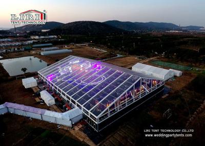 China Transparent Marquee Wedding Tent With Glass Walls For 1000 People Anniversary for sale