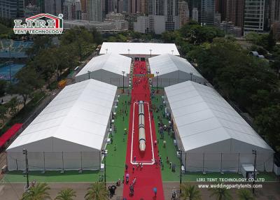 China Heat Resistant TFS Tents 40 x 90 M With Fire Retardant White PVC Fabric For Events for sale