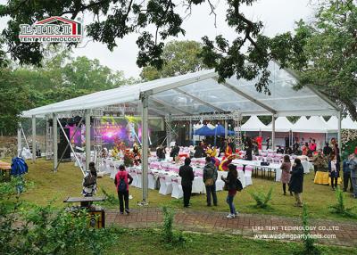 China Outdoor Fashion Show Big Transparent Aluminum Frame Wedding Event Tent With Lightings for sale
