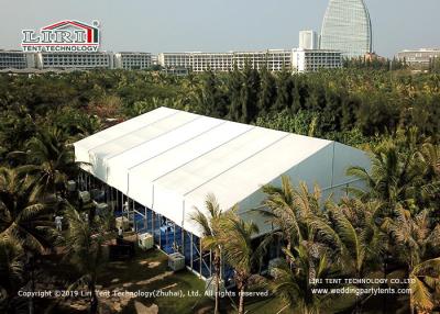 China 25x30m Aluminum Frame White PVC Party Tent For 600 People SGS TUV CFM IFAI for sale