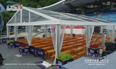 China Large Transparent Wedding Marquee Tent With Wooden Floor Wind Load 100km/H for sale