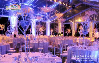 China Transparent Large Span Clear Wedding Party Tent Fire Retardant CFM DIN4102 B1/M2 for sale