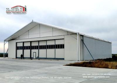 China Waterproof 20m  Aircraft Hangar Tent With Electric Rolling Door for sale