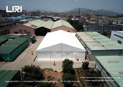 China 20m Width Industrial Warehouse Tent With Translucent Sidewall Natural Light Inside for sale