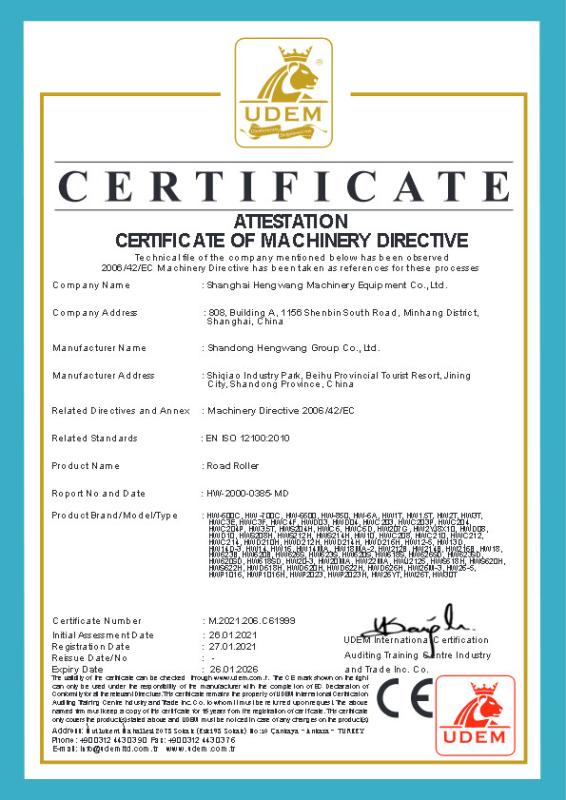 CE - Jining Hengwang construction machinery Co., LTD