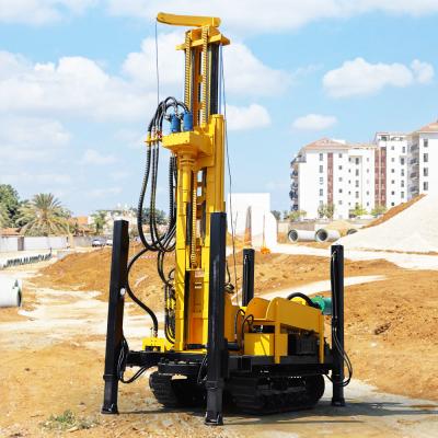 China 260m Depth Crawler Water Well Drilling Rig Machine Pneumatic Borehole Drilling Rig for sale