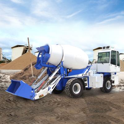 China 6480kg Self Loading Concrete Mixer Truck  Transit Mixer For Build Roads HWJB200 for sale