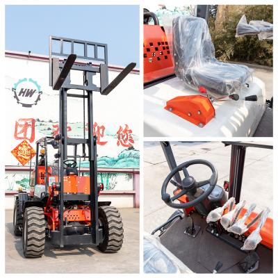 Cina Forklift per tutti i terreni a quattro ruote motrici freni idraulici in vendita
