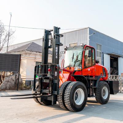 China High Performance Four Wheel Drive Forklift All Terrain Fork Truck CE approval for sale