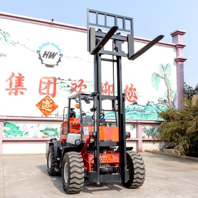 China 5Mph Electric Mini Rough Terrain Forklift Truck With Hydraulic Brakes for sale
