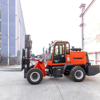 China 10000lbs Industrial All Terrain Electric Forklift 5Mph Travel Speed for sale