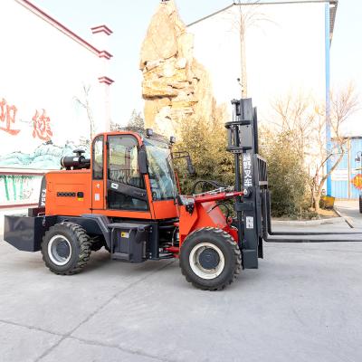 China Efficient Safe Handling Rugged Terrain Forklift  Rough Terrain Masted Forklift for sale
