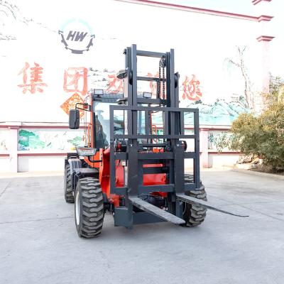 China High Lift All Terrain Forklift Up To 20 Feet Lift Height With Seatbelt for sale