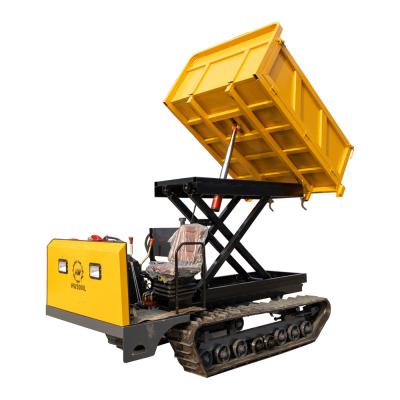 China CE Mini Crawler Dumper de pista de borracha de 1,2 toneladas 3500*1500*1700 Dimensões à venda