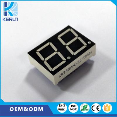 China 20.4mm 0.8 Inch Common Cathode 7 Segment Display 2 Digit Led Display for sale