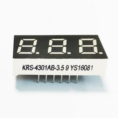 China Dígito alfanumérico del segmento 3 de la pantalla LED siete de 0,43 pulgadas con color de emisión azul en venta