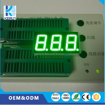 China Pure Green 3 Digit Seven Segment LED Display 0.56 Inch For Instrument Panel for sale