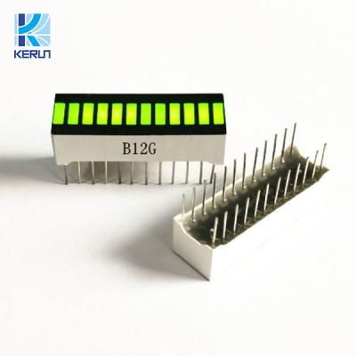 China Exhibición común verde amarilla de la barra del segmento LED del ánodo 12 para el regulador electrónico en venta