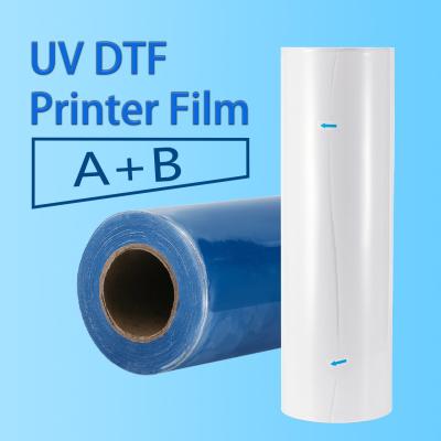 China Impressão UV de transferência a frio 300 mm 600 mm AB UV DTF Film à venda