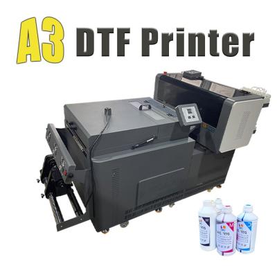 China Digital A3 dual I3200A1head DTF Printer Machine With Powder Dryer for canvas bag/hat for sale