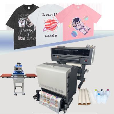 China 60cm widthDTF printer  2 pieces i3200A1 XP600heads direct to film T-shirt printer machine en venta