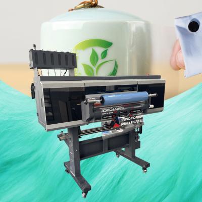 China 3*xp600head UV DTF 30cm roll printer with laminator AB film printer  for wooden/glass surface for sale