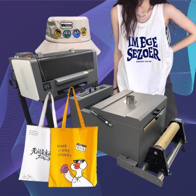 China Venta de fábrica A2 A3 40cm Dos i1600 Speedy Head 2400dpi camisetas comerciales DTF Impresora con agitación de polvo en venta