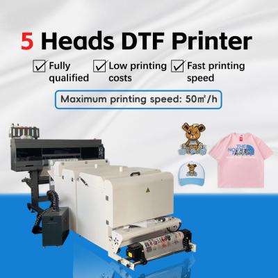 China Hoog snelheidsprinter dtf pro 60cm kledingprinter dtf inkjetprinter pet film industriële dtf printer a1 met shaker en droger Te koop