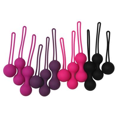 China Waterproof Silicone Kegel Love Balls For Vaginal Exercise Geisha Balls Kit After Pregancy for sale