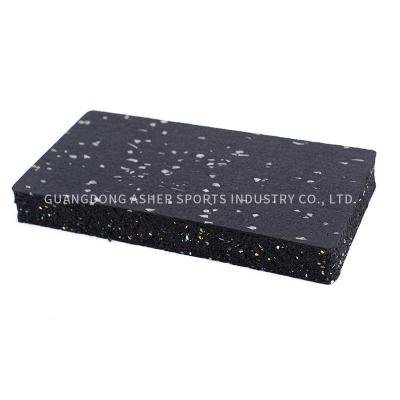 China Recycled Shock Absorbing Gym Mats , Anti Slip 15mm Rubber Gym Flooring for sale