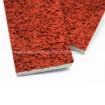 Chine Type en caoutchouc courant de plancher de couleur rouge de voie de tartan à haute résistance de force à vendre