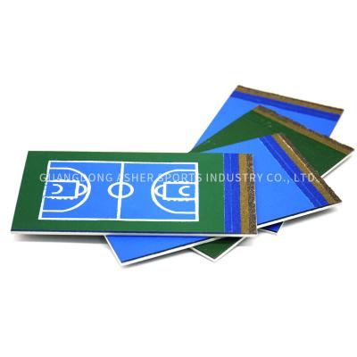 China Smooth Surface Sport Court Tiles , Synthetic Acrylic Flooring Stadium Use for sale