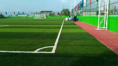 China Soccer Fields Synthetic Turf With  Rubber Granules Infill Material Located In Maldives for sale
