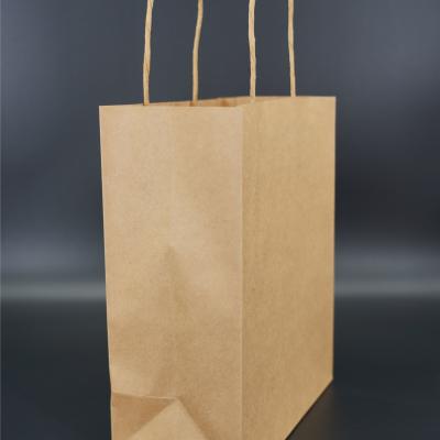 China Business Paper Carry Bag Embossing Kraft Paper Grocery Bags Biodegradable for sale