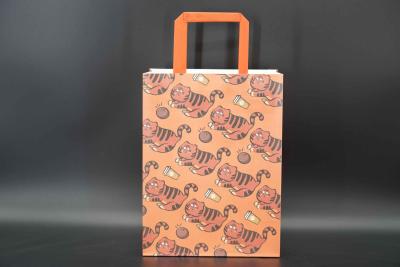 China Packaging Kraft Paper Carrier Bags Printing Custom Restaurant Paper Bags for sale